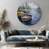 Quadro tondo dipinto L'inizio di un'avventura | dimensioni diverse